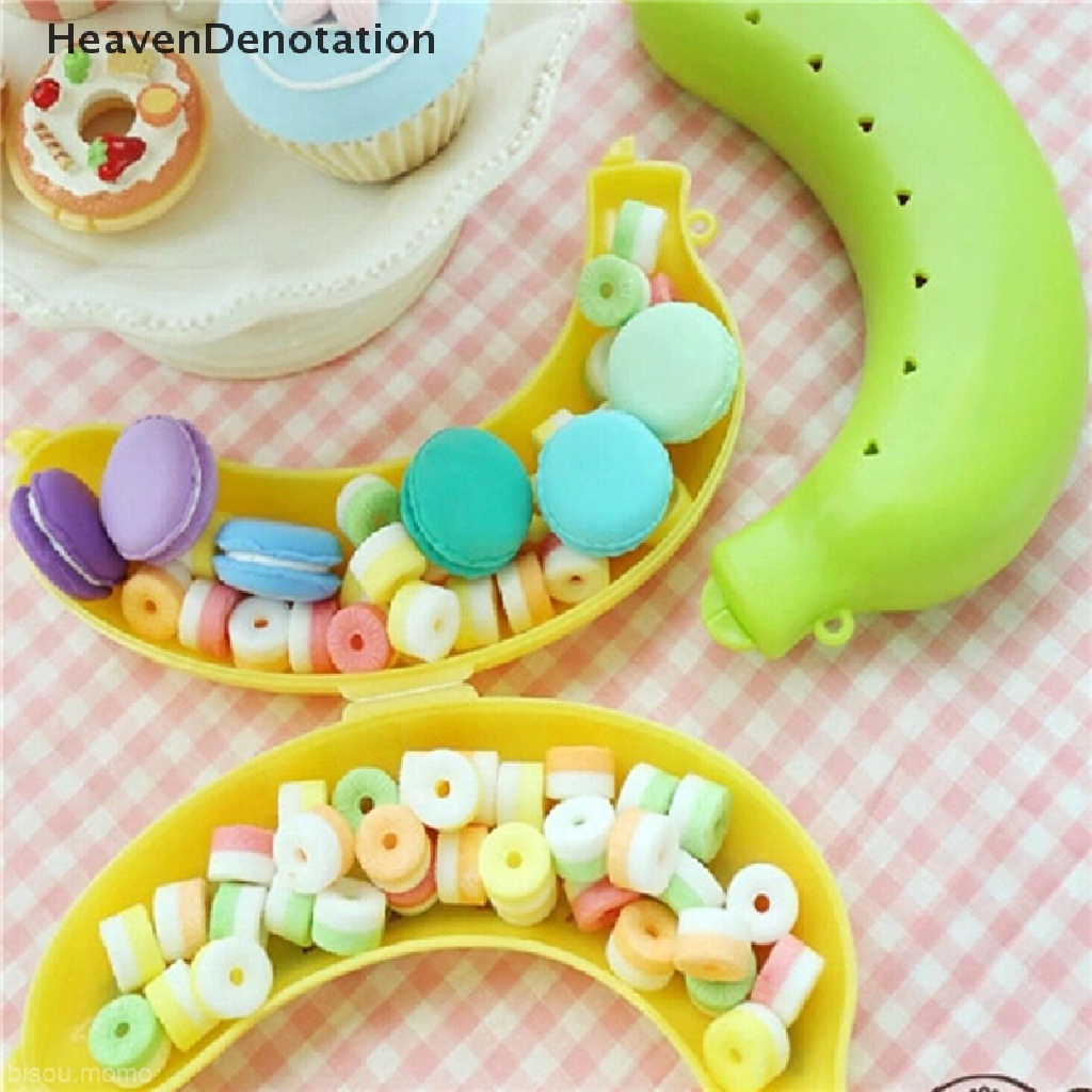 [HeavenDenotation] Cute 3 Colors Fruit Banana Protector Box Holder Case Lunch Container Storage