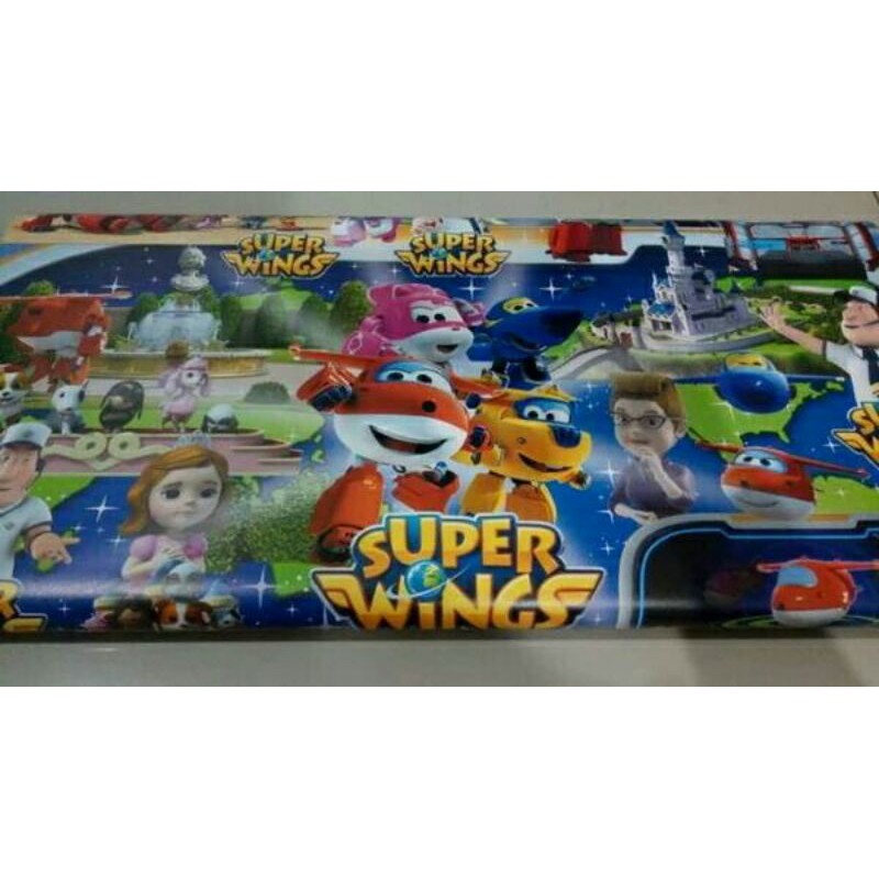 

kertas kado robocar poli dan super wings pororo dan mickey mouse mini mouse