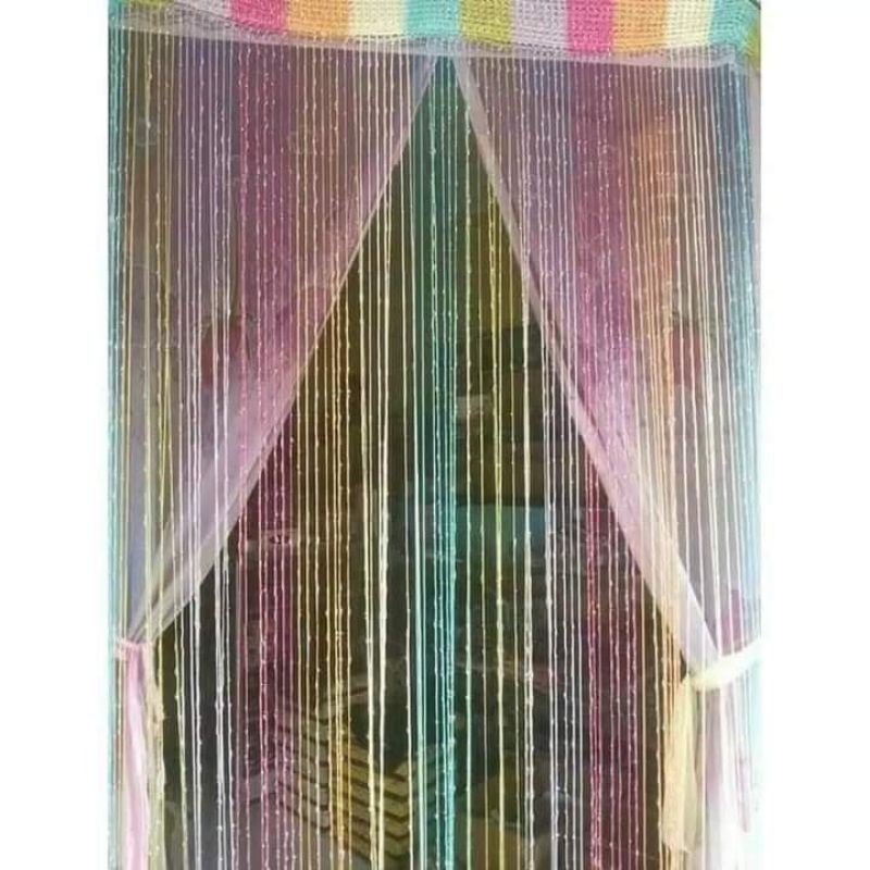 Tirai Benang Gliter/ Tirai Gliter /Tirai Pintu Jendela/ Tirai Gliter Pelangi
