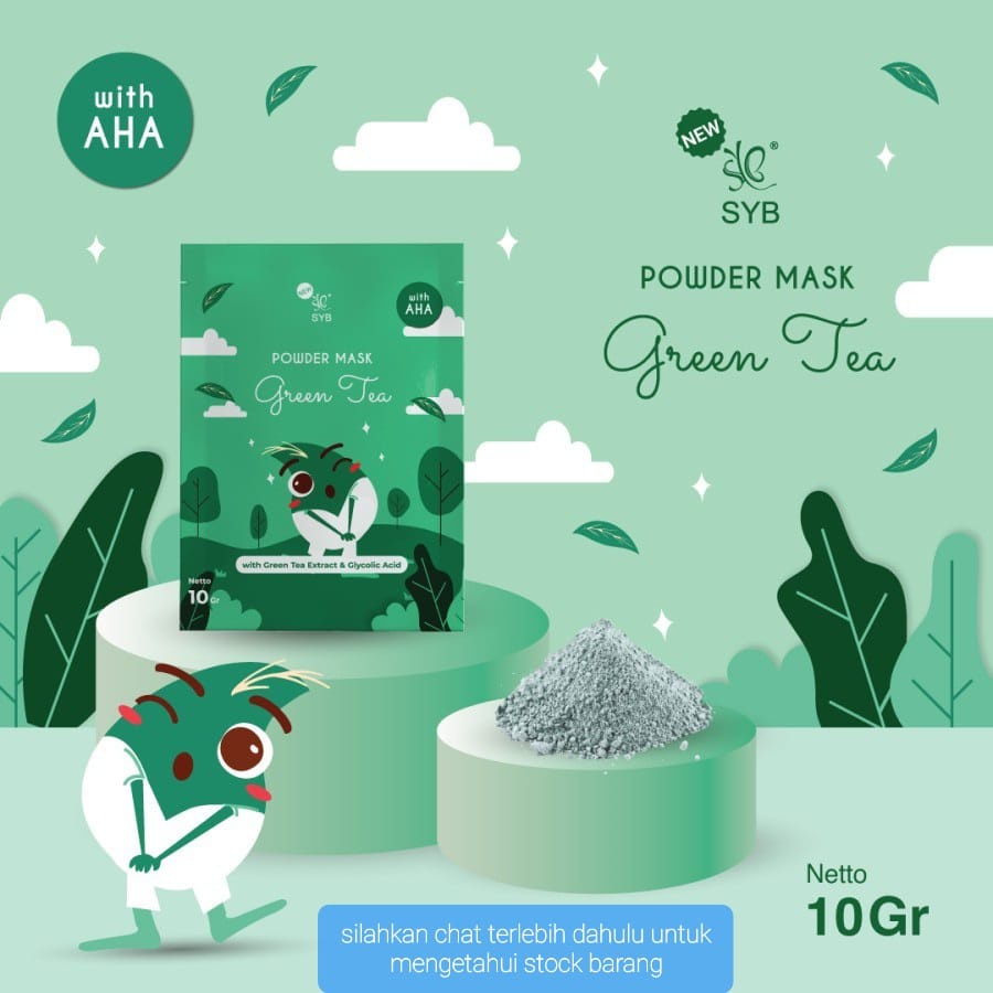 MASKER ORGANIK / ORGANIC SYB POWDER MASK 10GR MASKER WAJAH BUBUK FACE