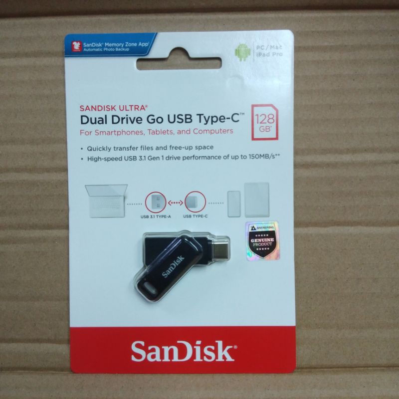 SanDisk Ultra Dual Drive Go USB Type-C OTG 128GB 150Mb/s SDDDC3-128GB