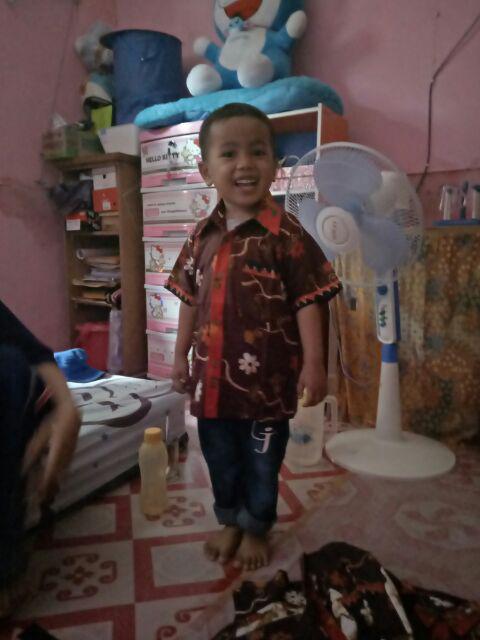 Kemeja Atasan 186 219 Batik Hem Anak Amelia Seragam Keluarga Katun