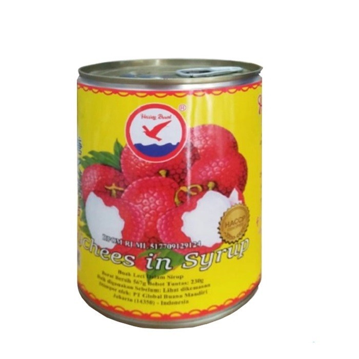 Herring Brand Lychees In Syrup - Buah Leci Kaleng - Buah Kaleng Import 565 gr