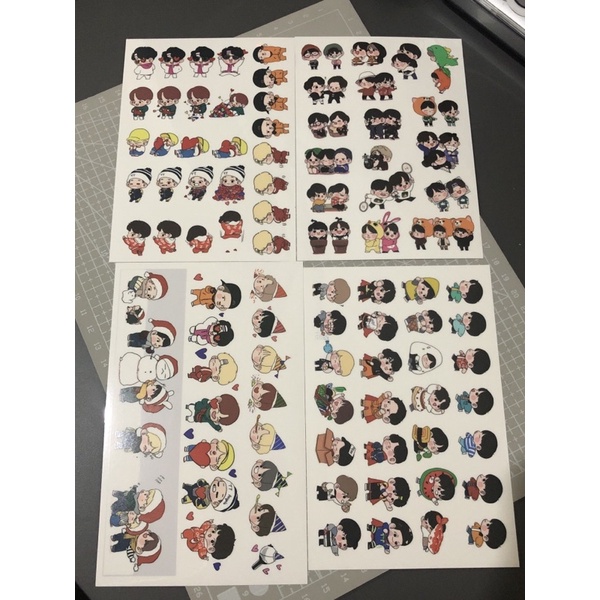 

sticker deokrim fanartist bts transparan cute murah