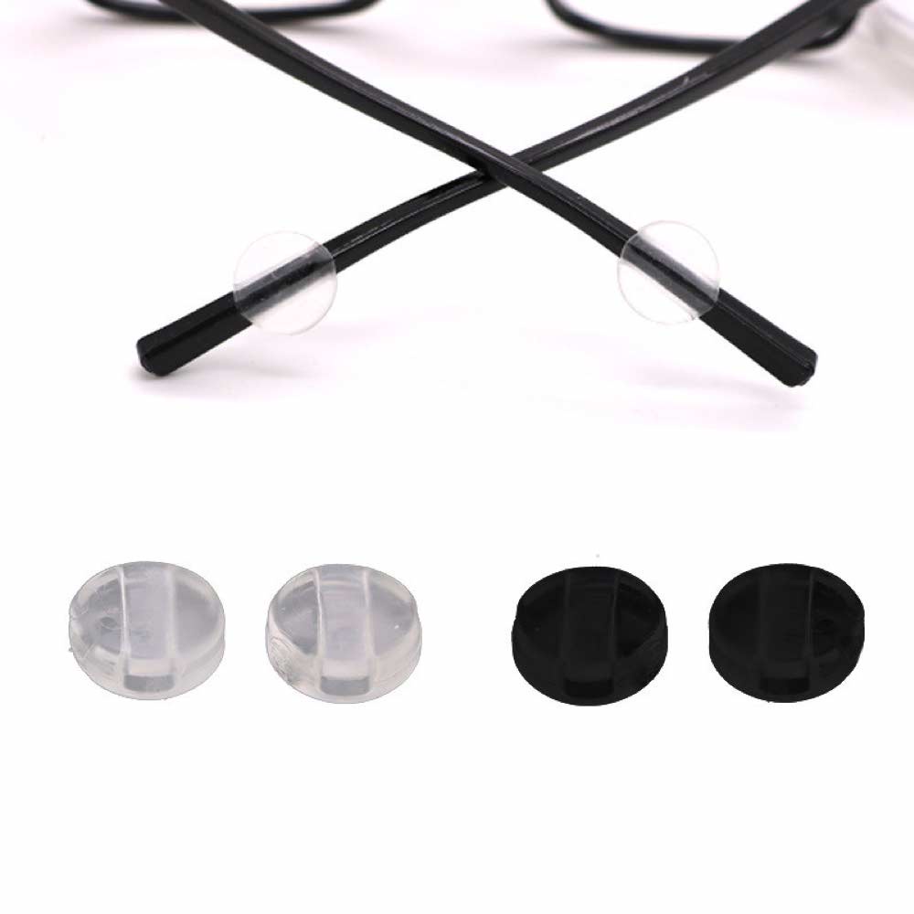 1 Pasang [ Hitam ] Pengait Kacamata Silikon - Anti Slip - Earhook Silicone - Penahan Hijab Style - KP863