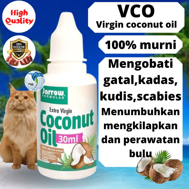 Minyak Kelapa VCO virgin Coconut Oil 30ml Obat Kadas Kudis Scabies kucing anjing