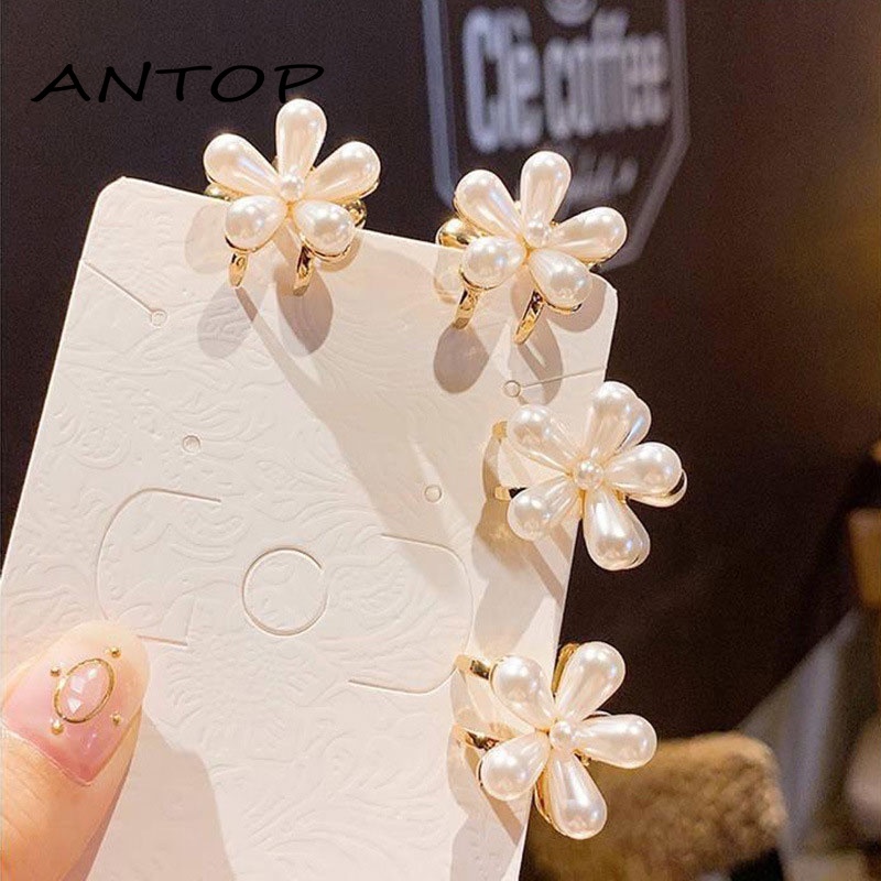 Ins Wind Hairpin Camellia Pearl Grasping Clip Hairpin Small Flower Korean Elegant Temperament Chuck Girl Headdress ANTOP