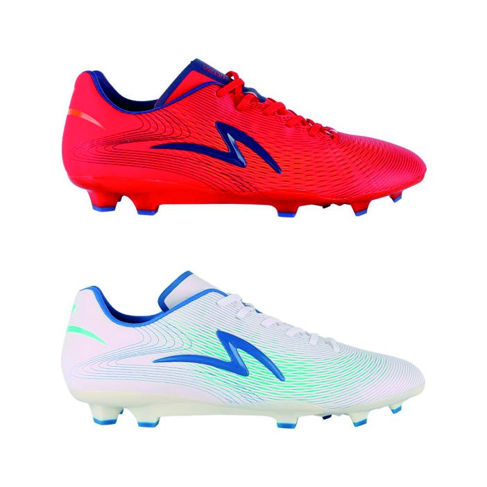 SEPATU BOLA SPECS LS ULTRA FG - RISING RED & WHITE/EMERALD