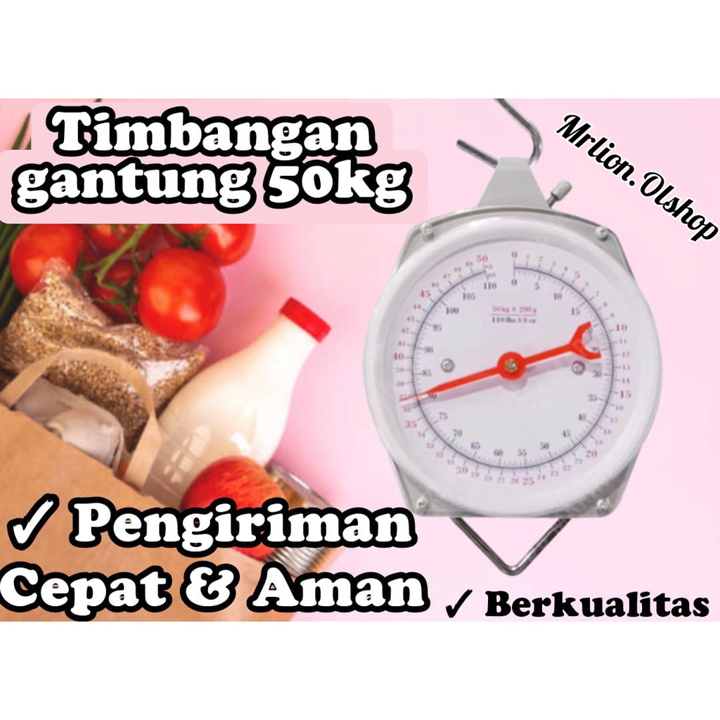 Timbangan gantung jarum manual 50kg ⭐mrlion⭐