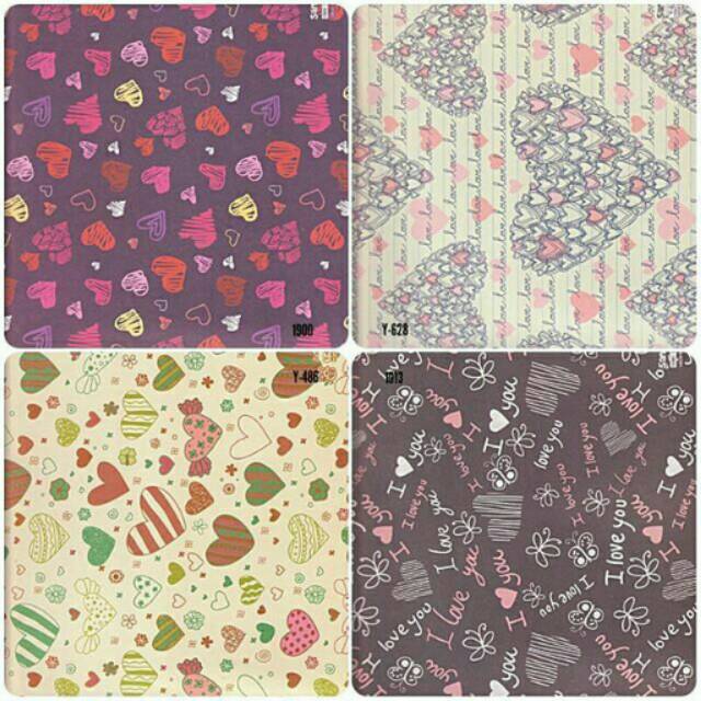 

Sansan Wawa Kertas Kado motif hati/heart Assorted 5-2
