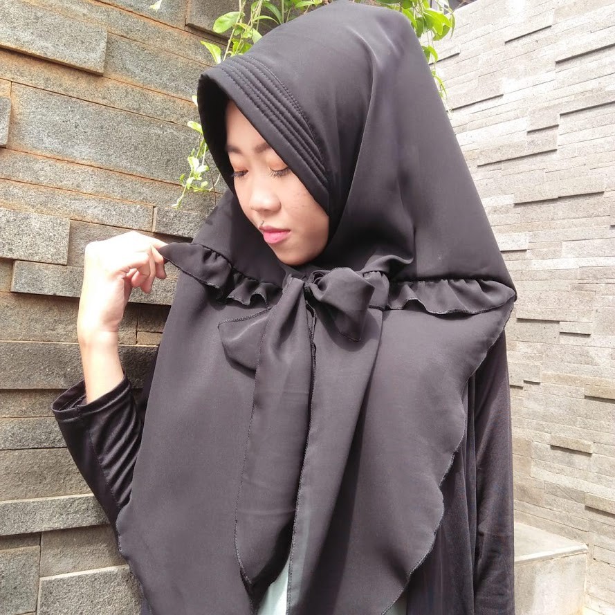 MA052 Shakinah renda pita KHIMAR BELAH PITA PET Kerudung BELAH PITA HIJAB BELAH PITA PET SYARI BELA