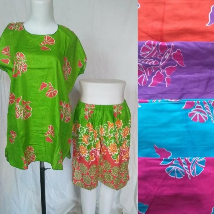 Best Seller # Setelan Baju Tidur Celana Pendek Batik/Celana Tidur Wanita Termurah