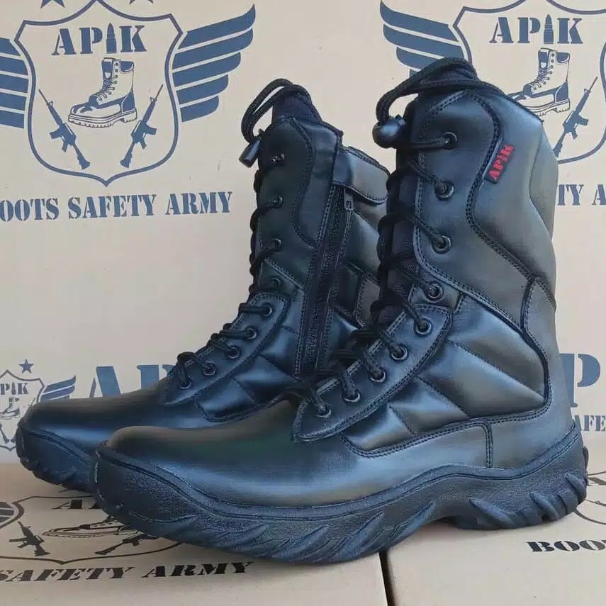 SEPATU PDL MUCLE APIK KULIT SAPI ASLI SEPATU PDL TNI POLRI SECURITY SATPAM SEPATU BOOTS PRIA WANITA