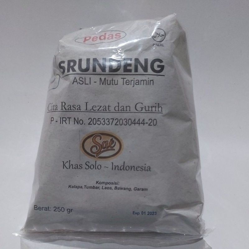 [250 Gr] SRUNDENG SAE ASLI SOLO