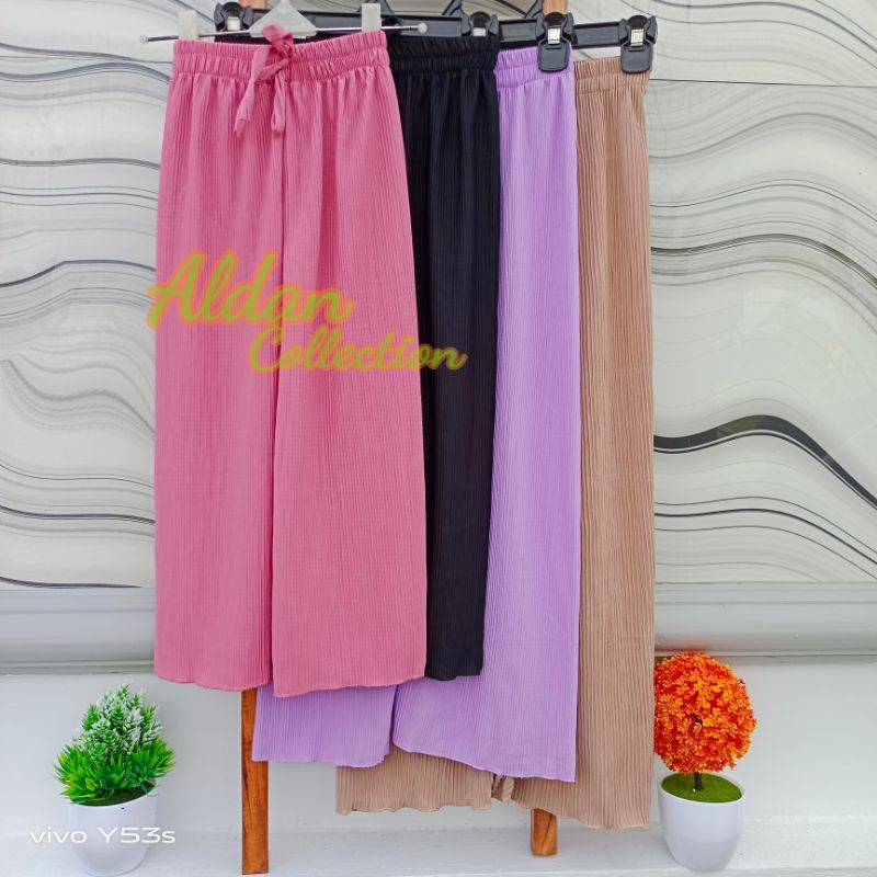 Celana Kulot Plisket Lidi Anak Perempuan 4-14 Tahun / Kulot Plisket Lidi Anak / Celana Kulot Plisket Anak Perempuan / Celana Anak Perempuan / Celana Kulot Anak / Kulot Anak / Celana Panjang Anak Perempuan / Celana Panjang Anak