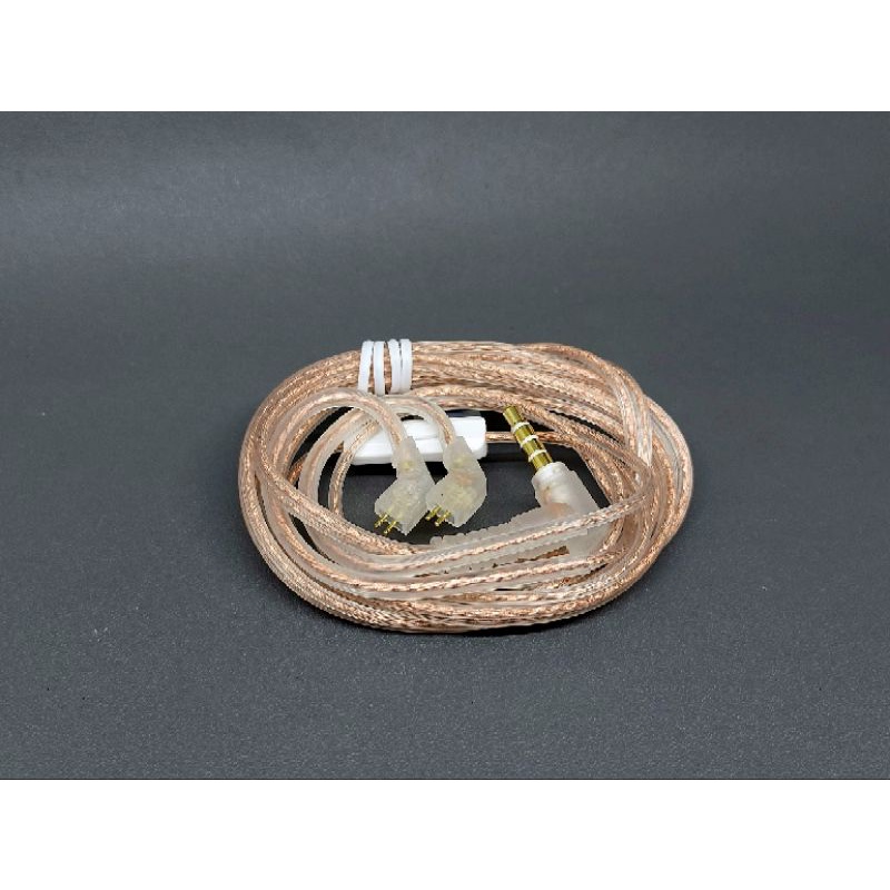 (TERMURAH) Kabel KZ Copper (MIC) 2 pin Type A B C (QDC) for KZ EDX ZST CCA TRN Cable pengganti-COPPER TYPE B MIC