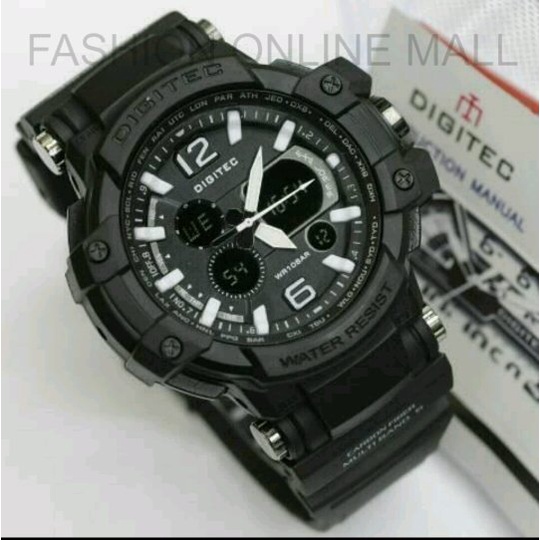 jam tangan pria digitec 2078 fullblack  g-shock gpw-1000 - jam tangan digitec original - jam digitec