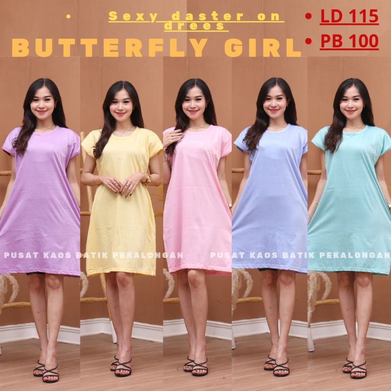 DASTER KAOS BATIK soft daster polos sexy buterfly