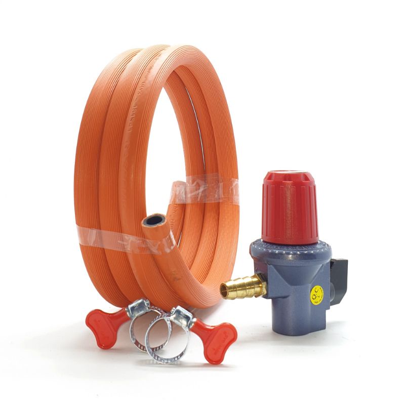 SET Winn Gas W-181NM NO METER High Pressure + Selang ORANGE 2M + 2 Klem Regulator Selang Kompor Gas