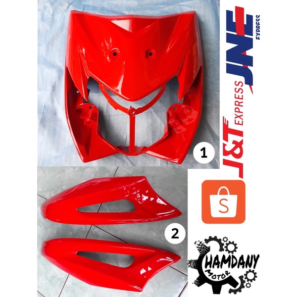 Cover body tameng depan honda blade lama body sayap samping blade lama merah