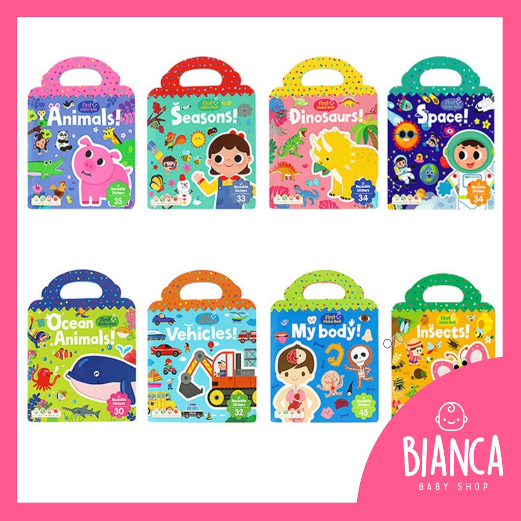 BIANCA - Sticker Book Reuseable / Buku Stiker Bisa Tempel Ulang