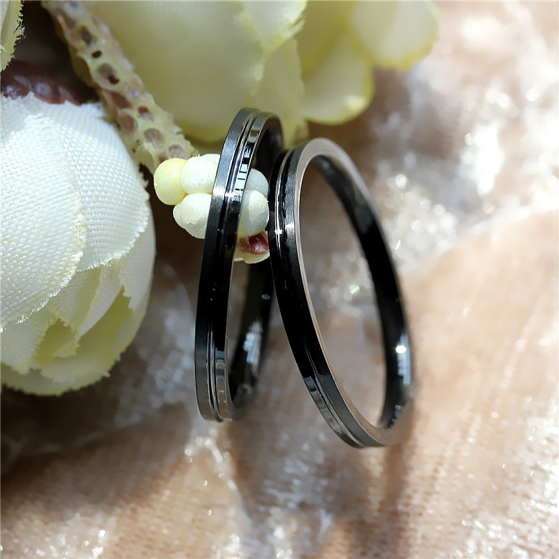 Cincin Titanium Mini Korea Wanita CK097 warna bisa untuk cincin kawin nikah fashion simple