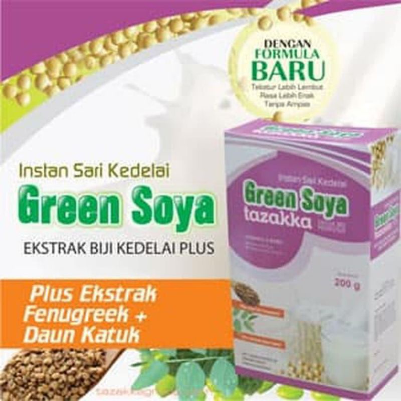 

Susu Soya, Green Soya, Susu kedelai plus Fenugrek / Susu Soya khusus untuk ibu menyusui / Halal, BPOM
