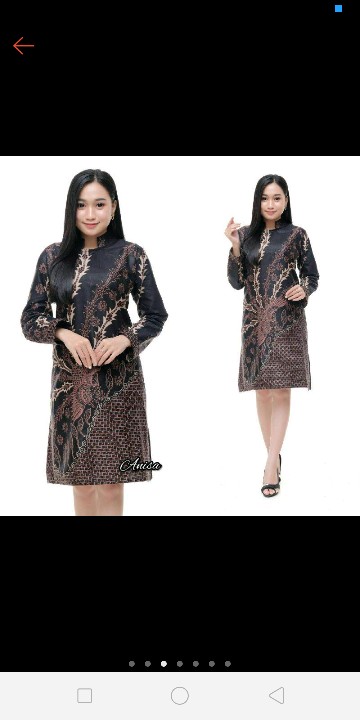 Batik Tunik Shibori Jumputan Terbaru Size M L Xl Xxl Hrb026 Yelbor Navbor Biru Putih Original