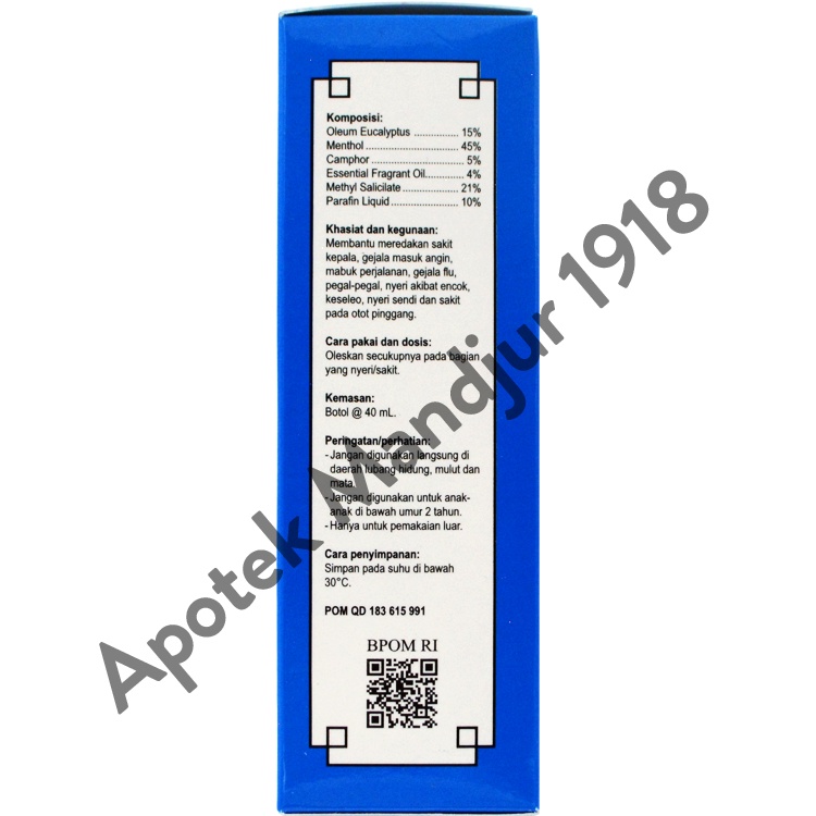 Four Season Medicated Oil Winter 40 mL - Minyak angin Pereda Sakit Kepala, Masuk Angin, dan Mual Mabuk Perjalanan