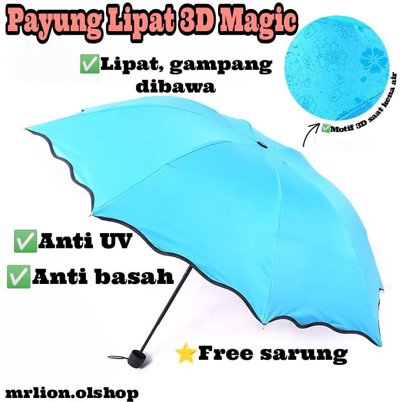 PAYUNG LIPAT 3D PAYUNG MAGIC 3D UMBRELLA PAYUNG⭐ Mrlion ⭐