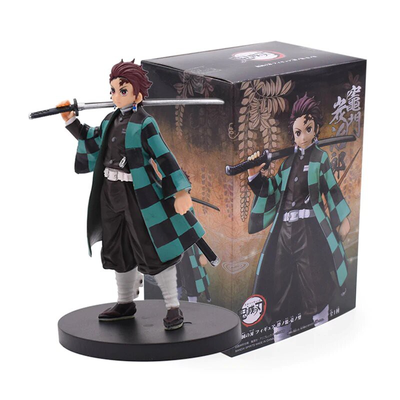 Action Figure KIMETSU NO YAIBA - Miniatur Pajangan Mainan Topper Demon Slayer Tanjiro Nezuko Giyuu-1