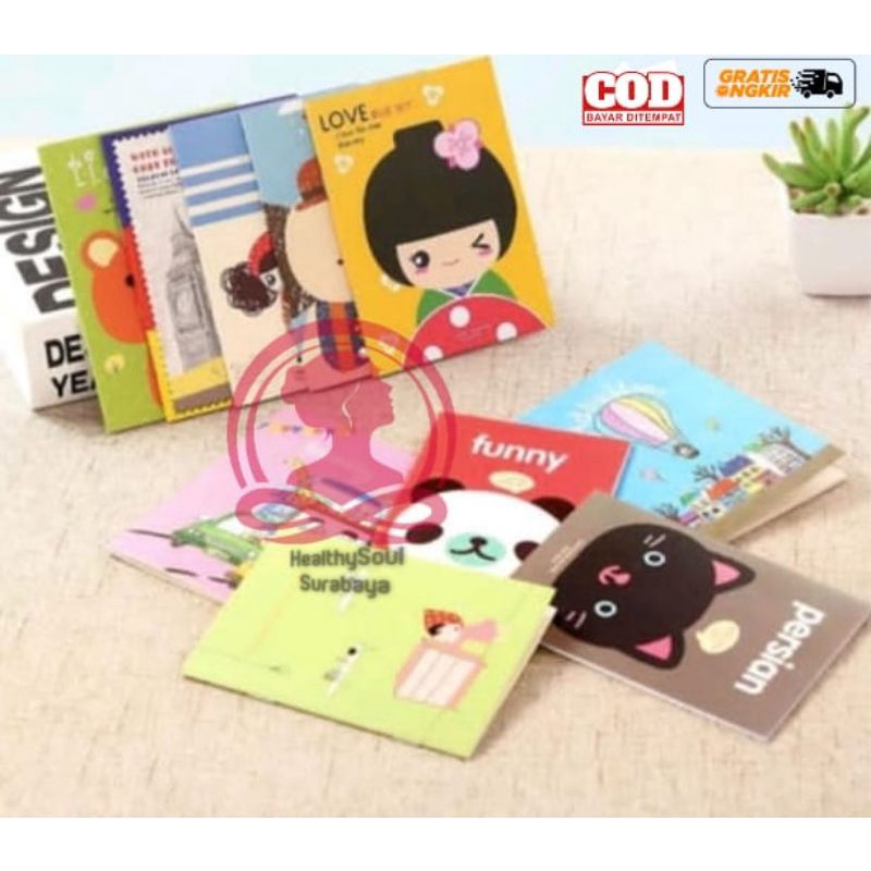 

❤Bless❤Buku tulis mini motif kartun atau notebook mini
