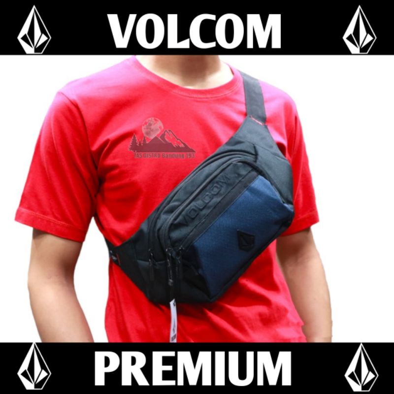 tas surfing volcom Terbaru / tas Slempang pria / waistbag volcom Tawon biru / tas distro