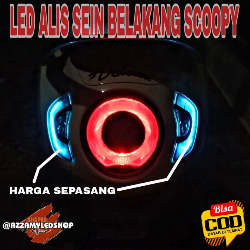 lampu motor DRL alis lampu alis sein sen belakang dan depan Honda Scoopy super terang no bintik