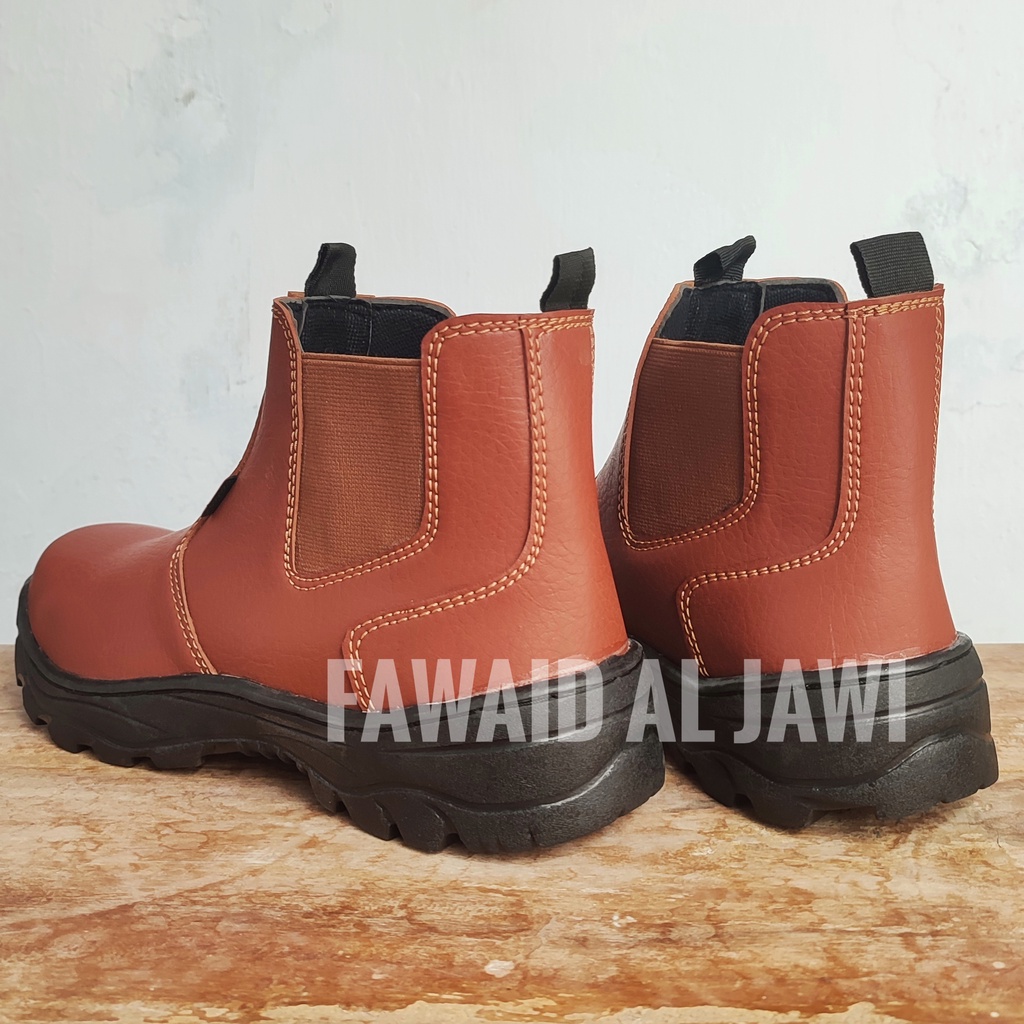 Sepatu Safety Boot King Shoes Stell Toe Kerja Pabrik Slip On Elastis Terbaru Murah Anti Licin