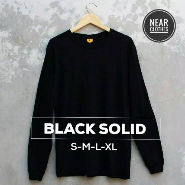 KAOS POLOS PRIA LENGAN PANJANG  / KAOS KATUN POLOS / BAJU KAOS PRIA DISTRO / BAJU DISTRO