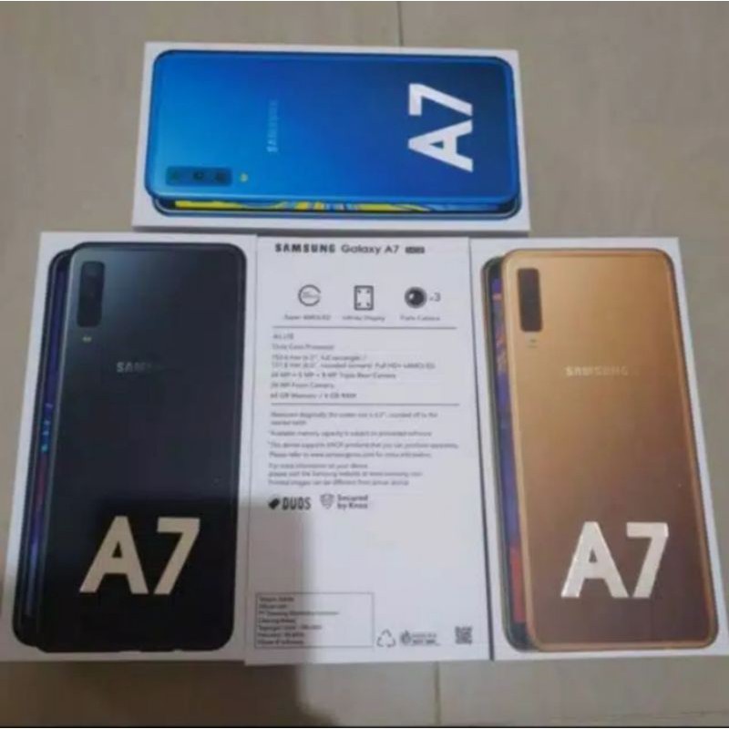 

dus box samsung A7 2018 ready semua warna free imei