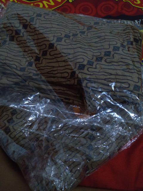 Batik Edo - Couple Tunik Sogan Serut Genes Apsari Coklat Batik Modern Midi Sarimbit Kerja Seragam