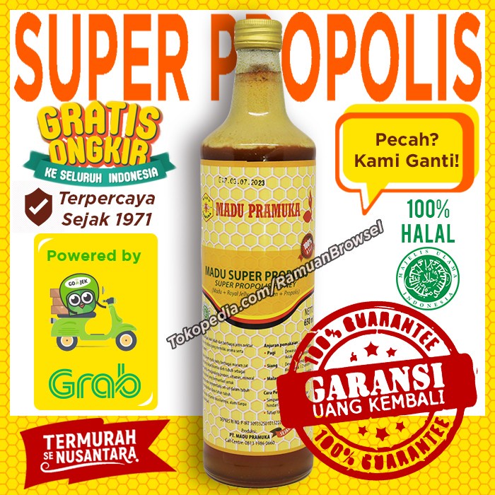 

madu- madu pramuka super propolis 650 ml -madu.