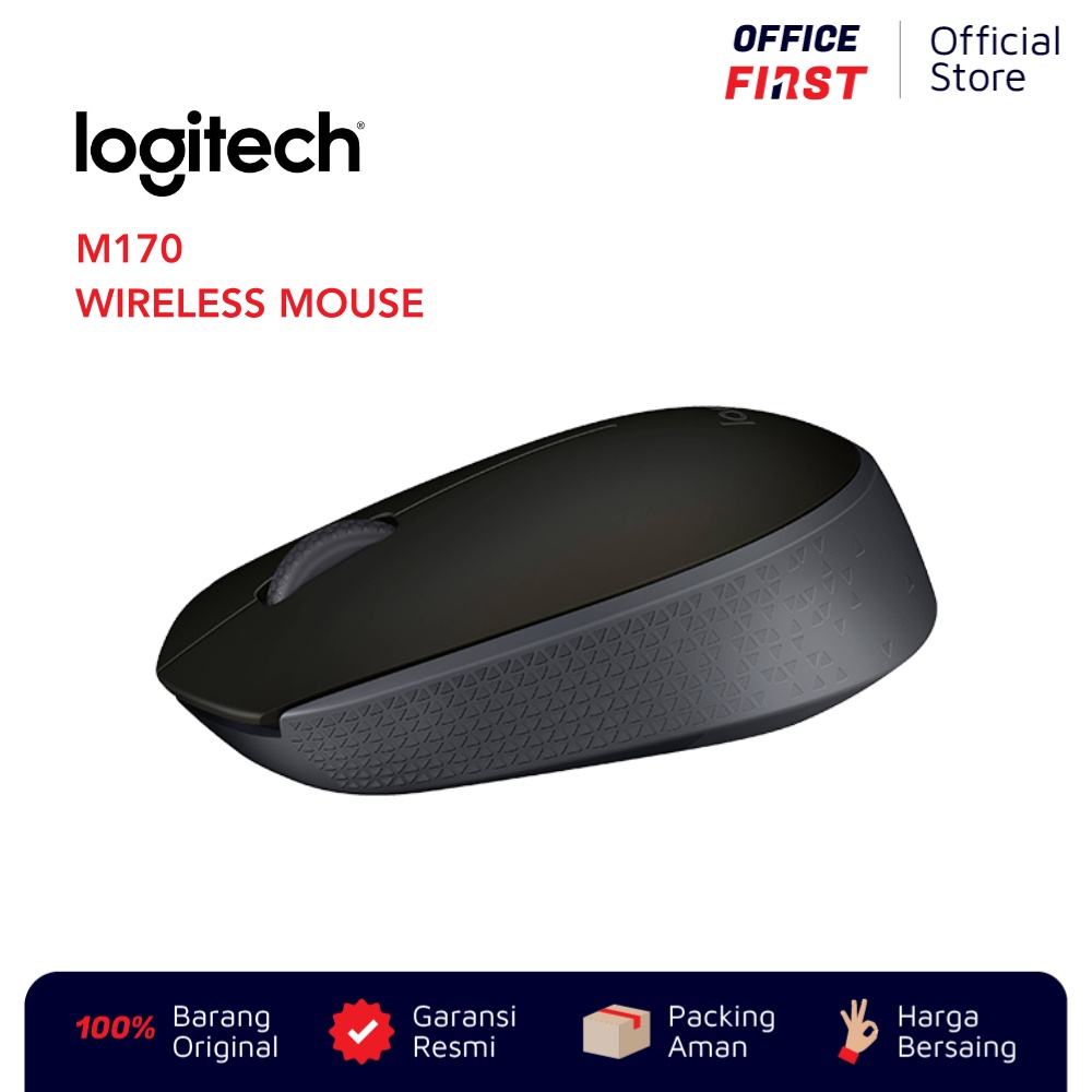 Logitech M170 Wireless Mouse Black Hitam USB / Garansi Resmi