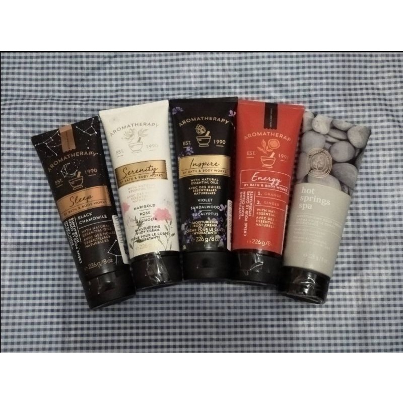 Bath and body works ultra shea body cream aromatheraphy sleep inspire serenity energy hot springs sp
