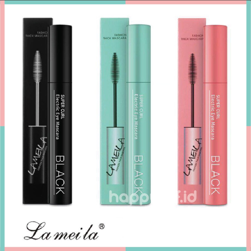 READY STOCK !!! LAMEILA Mascara Electric Eye 3D Keriting Tebal Tiga Warna Maskara