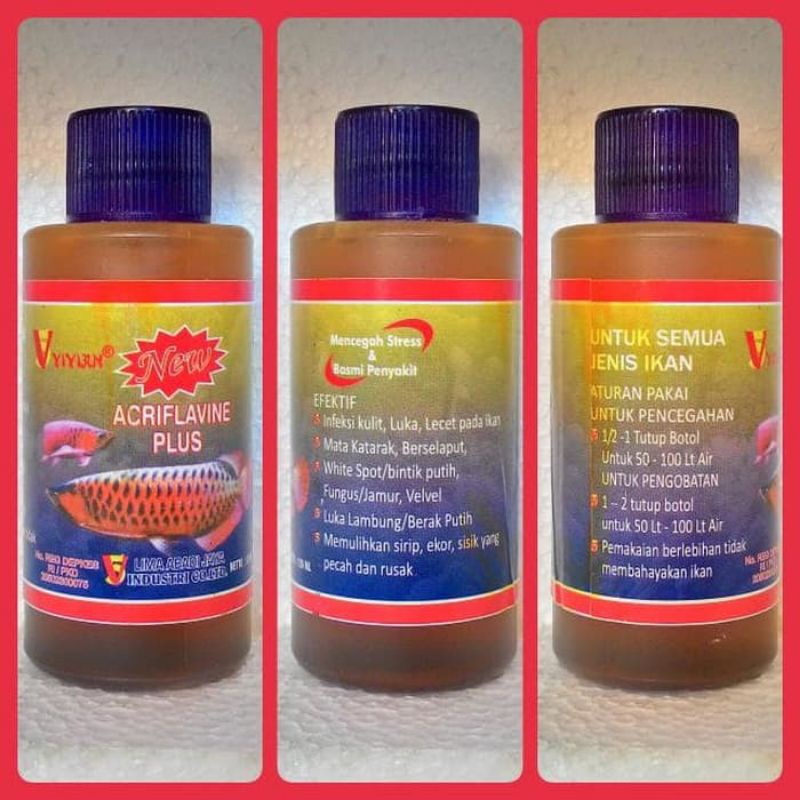 Acrivlafine Acrivlavine Plus Obat Ikan Hias Anti Stres