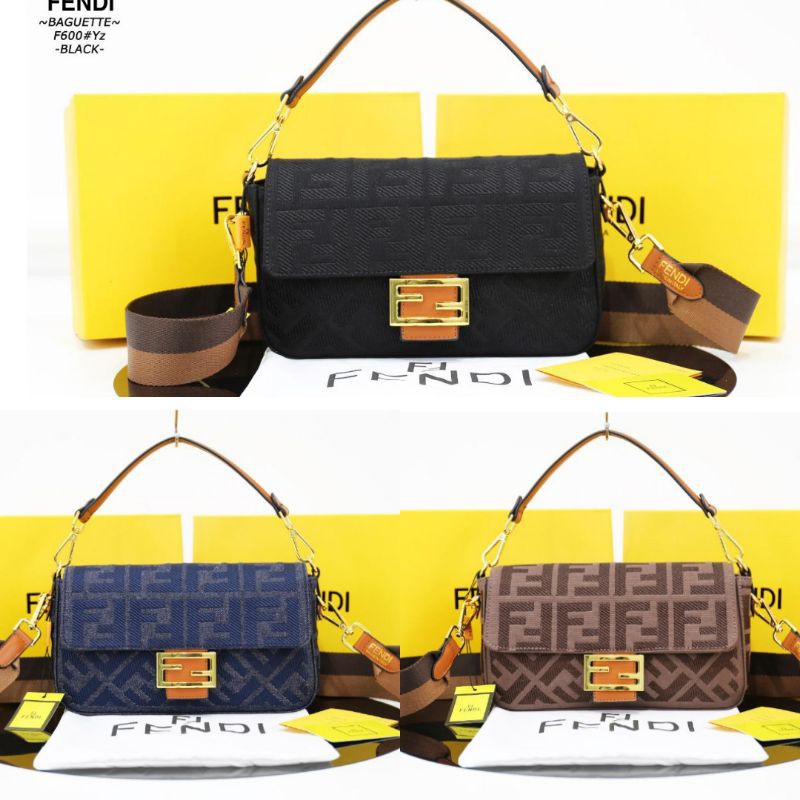 Tas Crossbody FENDI BAGUETTE F600#Yz Kwalitas PLATINUM ada Box Slingbag Fendi Tas Slempang Fendi