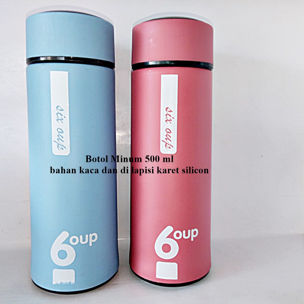 Botol Minum 450 ml six oup dilapisi silikon karet