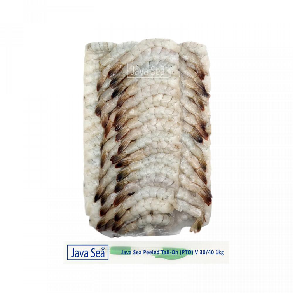 

JAVA SEA Udang Vanamei Sisa Ekor Beku PTO V 30 40 pack 1kg