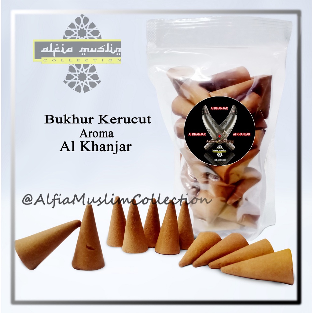 1 Lusin Buhur Alkanjar Isi 50 Bukhur Kerucut Dupa Pengaharum Ruangan Aroma Saudi