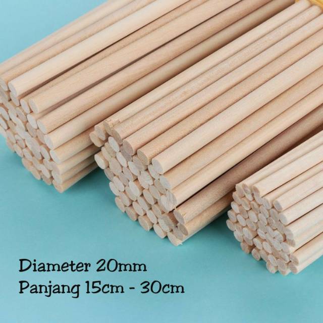  Kayu  Dowel Kayu  Macrame 20mm Shopee Indonesia