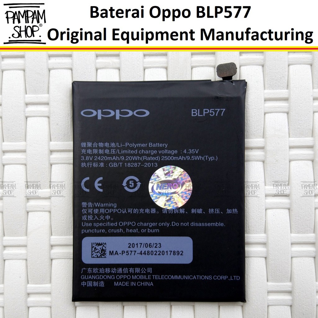 Baterai Oppo Mirror 5 R3 A51 BLP577 Original Batre Batrai Battery BLP 577 A51W Handphone HP