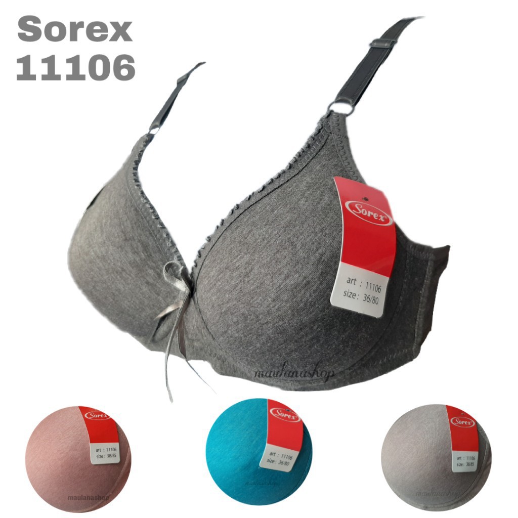 Sorex Bra 11106 Busa Sedang Tanpa Kawat Kait 2 Cup setara Cup B Melange Collection Basic Harian